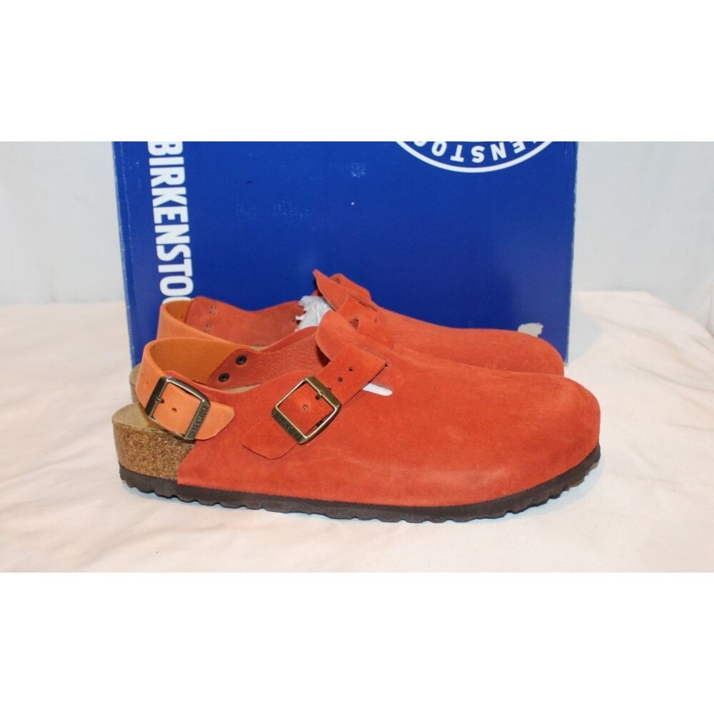 Birkenstock Unisex 41 Reg Tokio II Suede Sandals M 8 W 10 Burnt Orange NIB